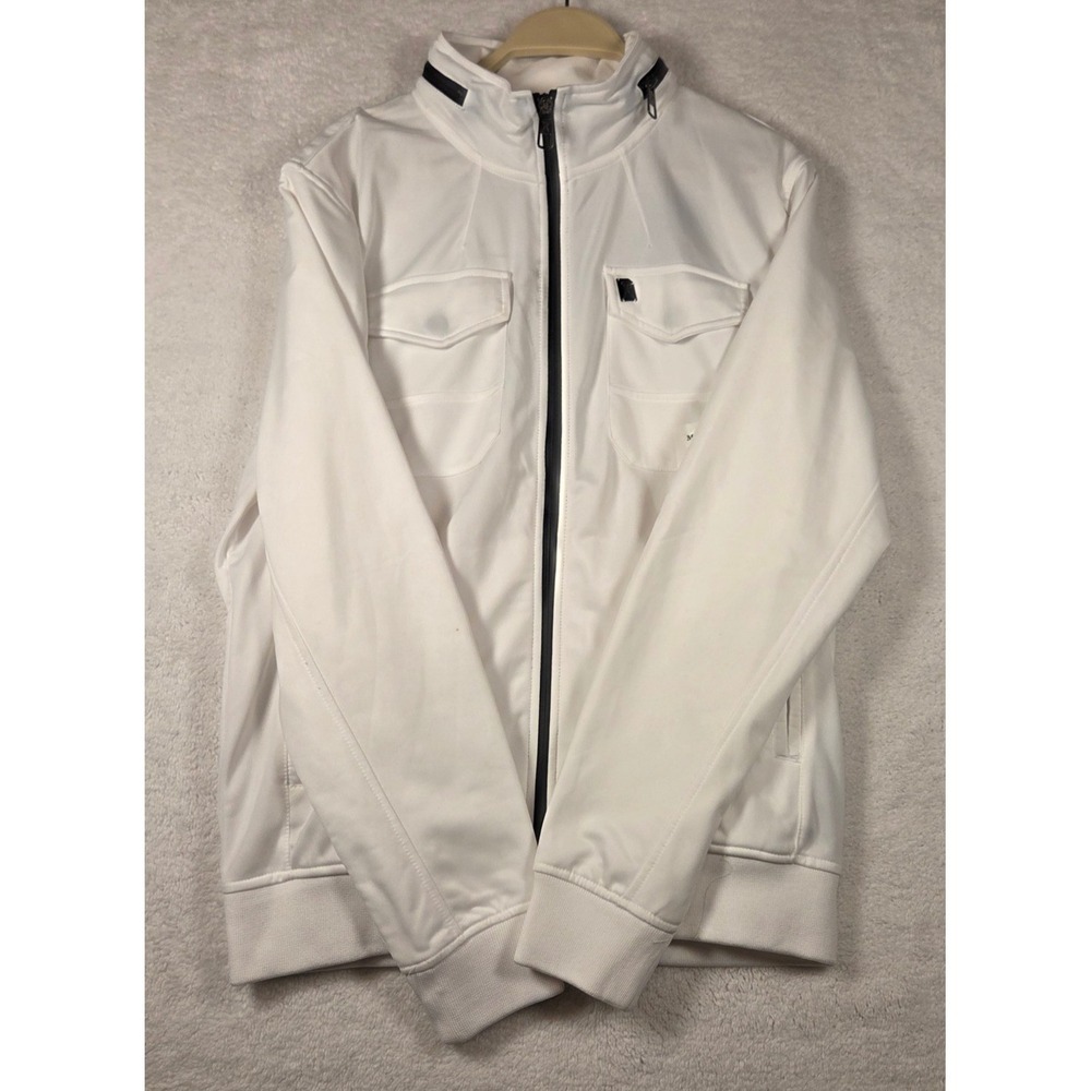 Marc Ecko Cut & Sew White Track Jacket Full Zip Men's Medium